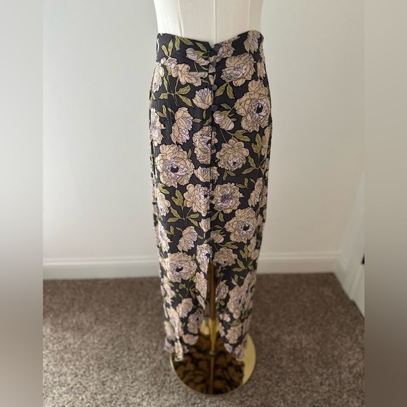 Leith High Low Maxi Women's Floral Elastic Waist Skirt Size XS - Picture 2 of 12